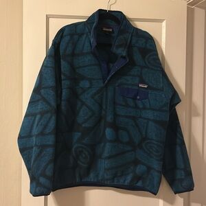 Patagonia Aqua Patterned Fleece Pullover COLLECTIBLE